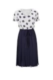 Šifónové šaty s bodkovaným vzorom Ashley Brooke, bielo-modrá