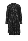 Šaty s potlačou Paisley Linea Tesini, čierno-strieborné