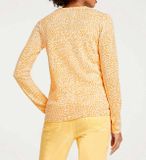Jemný pletený sveter s potlačou Linea Tesini, krémovo-žltý