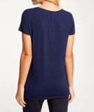 Džersejové tričko s potlačou Linea Tesini, modro-farebné