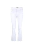 Push-up strečové džínsy s výšivkou Heine, biele