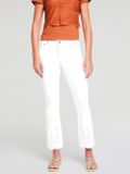Push-up strečové džínsy s výšivkou Heine, biele