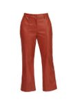 Nohavice z imitácie kože Création L, hrdzavo-červené