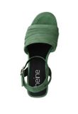 Kožené klinové sandále Heine, zelené