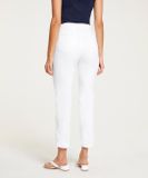 Push-up džínsy s výšivkou Linea Tesini, biele