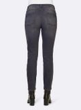 Push-up džínsy s ozdobným pruhom Linea Tesini, šedé