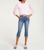 Džersejové tričko s čipkou Linea Tesini, ružová