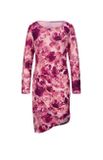 Džersejové šaty s kvetinovou potlačou Ashley Brooke, ružovo-farebné