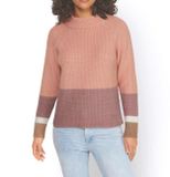 Hrubo pletený pulóver Linea Tesini, ružový