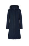Buklé vlnený kabát s kapucňou Linea Tesini, modrá