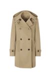 Krátky vlnený kabát s kapucňou Linea Tesini, béžový