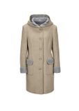 Vlnený kabát s kapucňou Création L Premium, pieskový