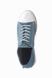 Kožené šnurovacie topánky s ručným prešívaním Andrea Conti, modrá