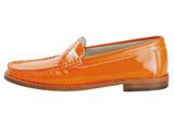 Lakované kožené slipper topánky HEINE, oranžové