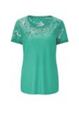 Džersejové tričko s kvetinovým vzorom Ashley Brooke, zelené