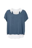 Džersejové tričko + top Linea Tesini, modro-krémové