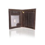 Pánska kožená peňaženka v hnedej farbe – A