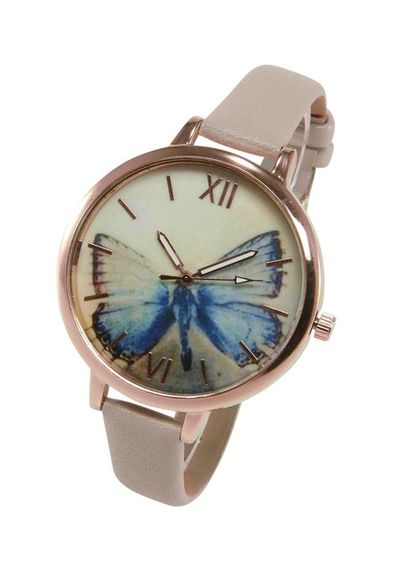 Náramkové hodinky s motýlim motívom HEINE, farebné
