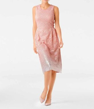 Čipkované šaty Ashley Brooke, ružovo-strieborné