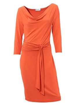 Džersejové šaty na viazanie s opaskom Heine, oranžová