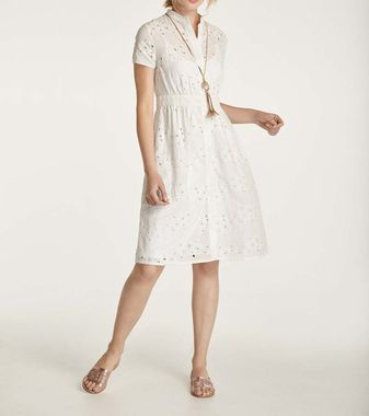 Bavlnené madeirové šaty Heine, biela