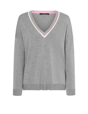 Laurèl jemný pletený sveter, sivý