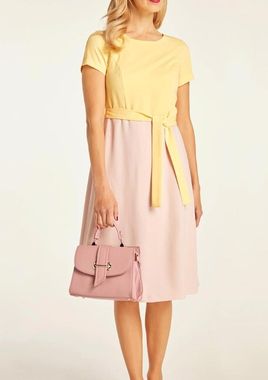 Princeznovské šaty Heine, ružovo-svetložlté
