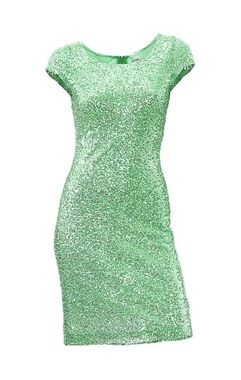 Flitrované tvarovacie šaty Class International, zelené